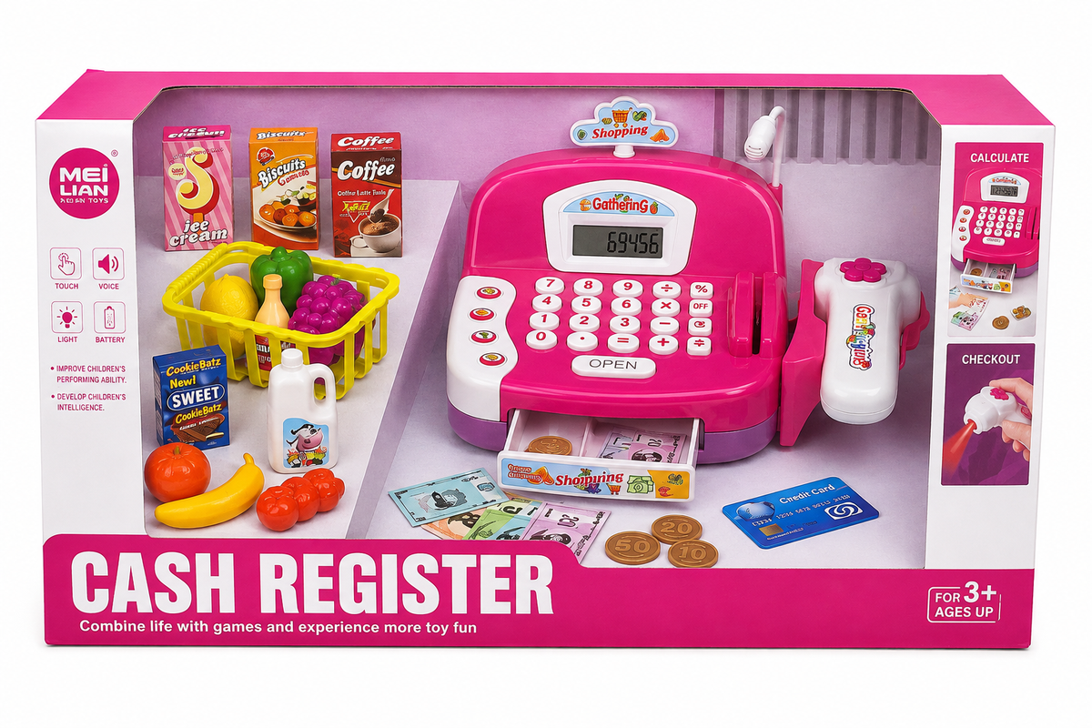 CASH REGISTER🛒 BEEP, SCAN & LET’S GO SHOPPING! 💳✨