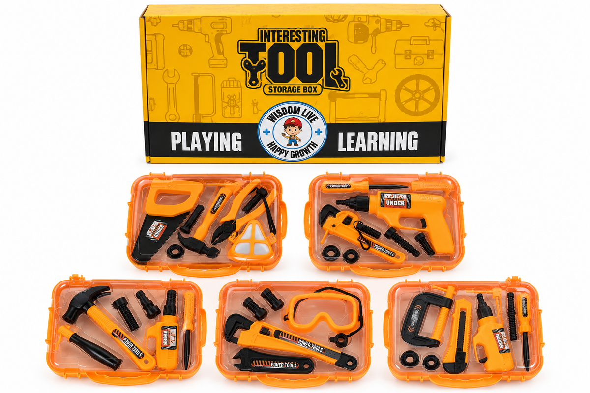 Little Builder's 5-Piece Tool Case Set – Big Tools for Little Imaginations! 🔧🛠️