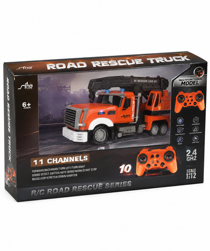 🚨 RC ROAD RESCUE TRUCK – 11 CHANNEL REMOTE CONTROL- 10KMS/H 🚨