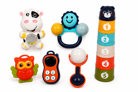 👶🌈 Baby Developmental Rattle & Learning Set