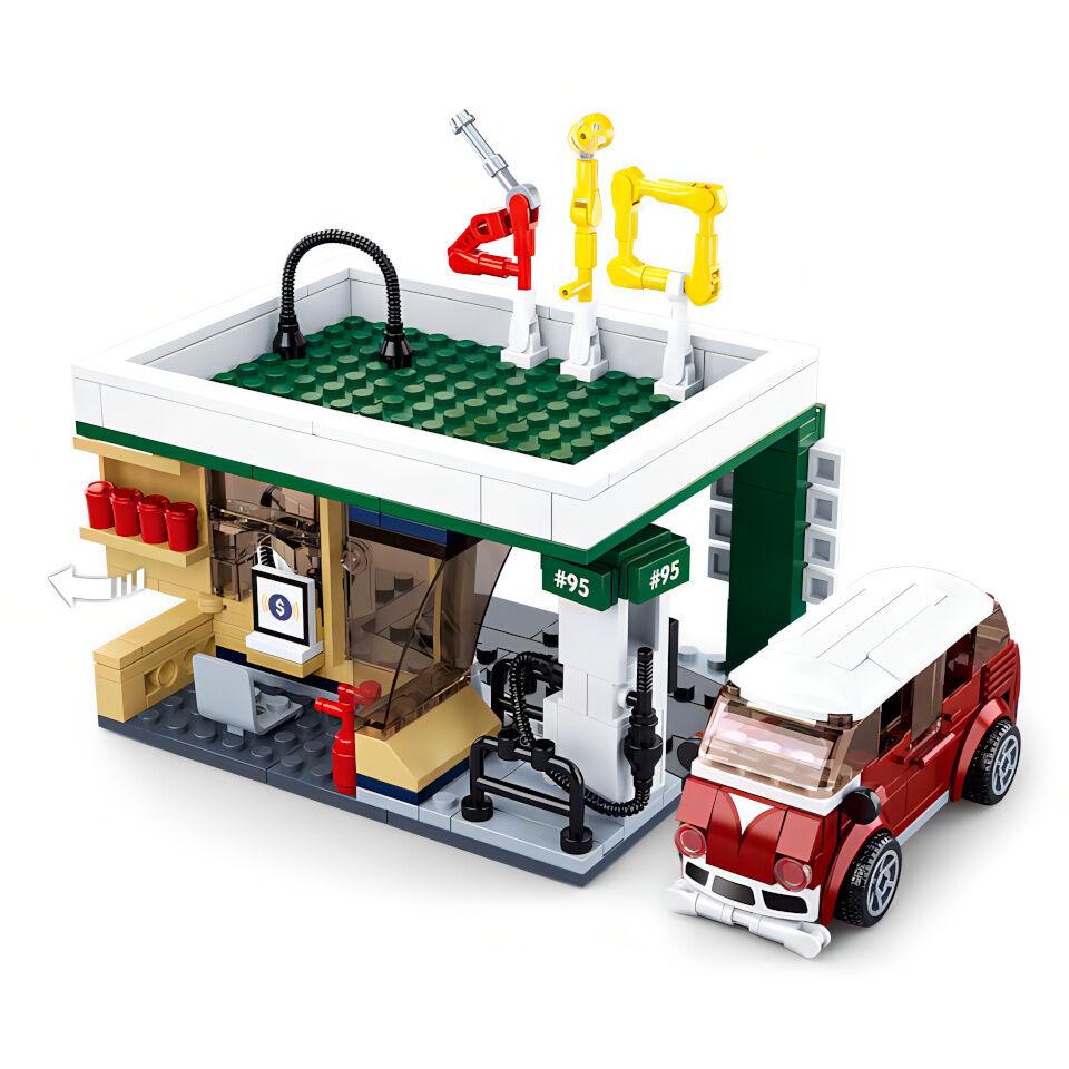 GAS STATION 322 PCS- Build Your Own Gas Station ⛽🚗