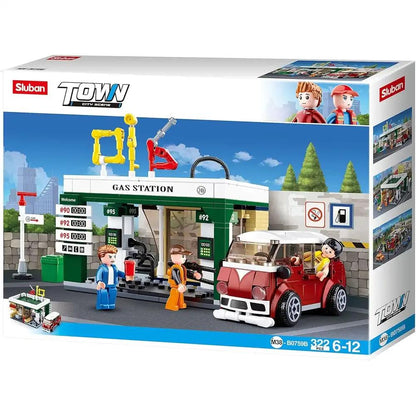 GAS STATION 322 PCS- Build Your Own Gas Station ⛽🚗
