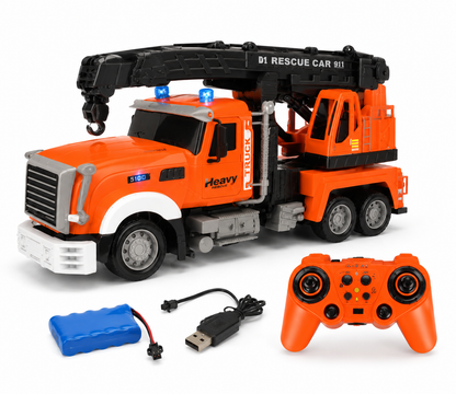 🚨 RC ROAD RESCUE TRUCK – 11 CHANNEL REMOTE CONTROL- 10KMS/H 🚨