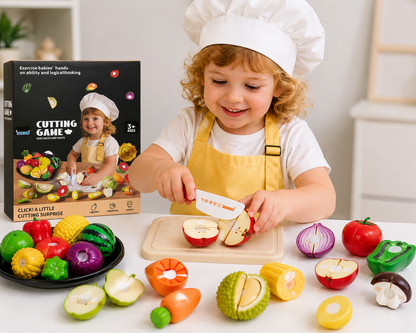 🍎🔪 CUT, PLAY & LEARN! 🥕🌽