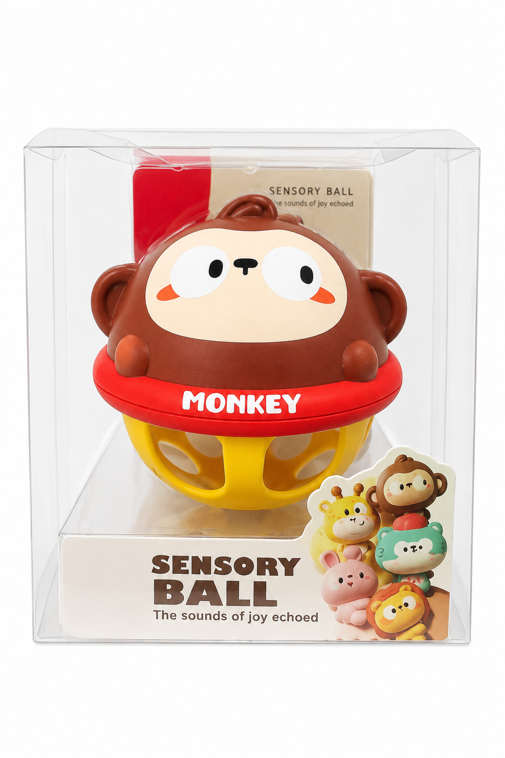 🐵 Monkey Sensory Rattle Ball