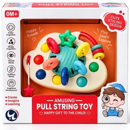 🌈👶 Amusing Pull String Sensory Toy – Little Pulls, Big Learning!