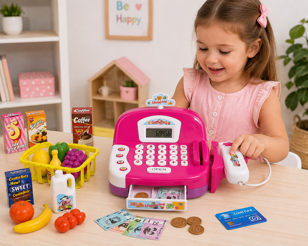 CASH REGISTER🛒 BEEP, SCAN & LET’S GO SHOPPING! 💳✨