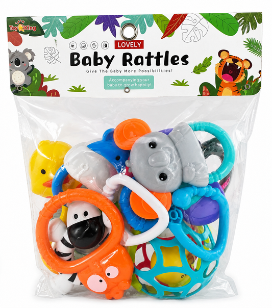🧸🌈 Baby Rattle & Sensory Play Set