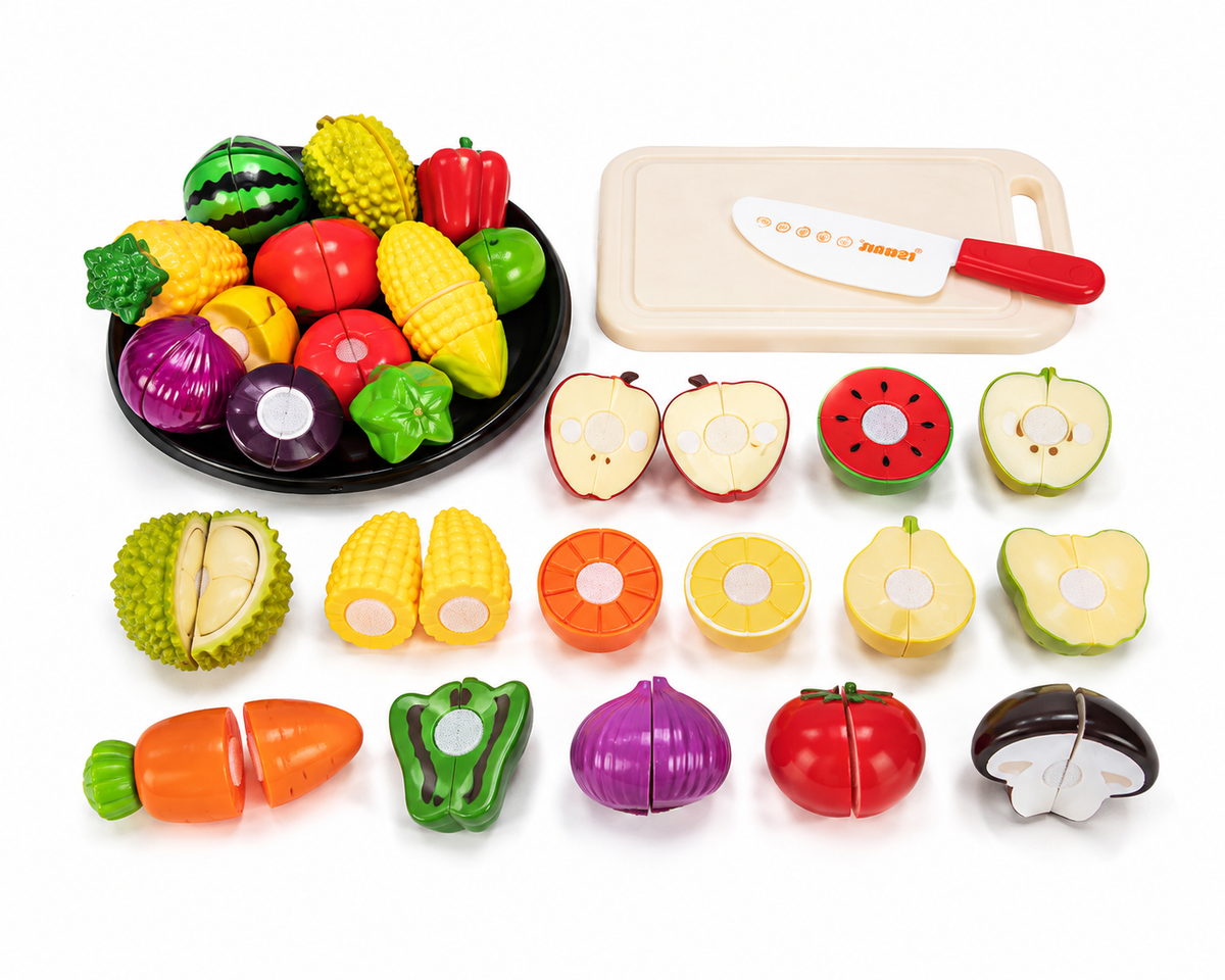 🍎🔪 CUT, PLAY & LEARN! 🥕🌽