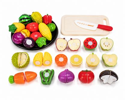 🍎🔪 CUT, PLAY & LEARN! 🥕🌽