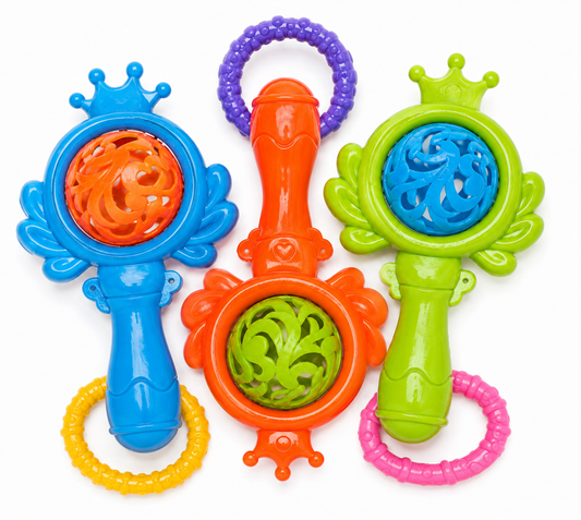 👶🌈 Colourful Baby Rattle Set