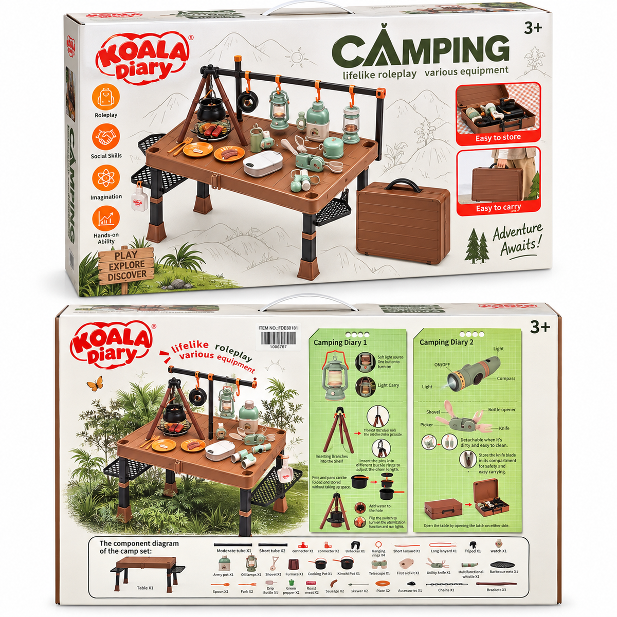 Koala Diary Camping Adventure Play Set