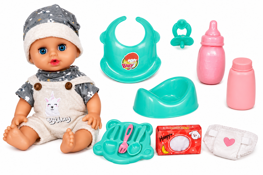 👶💕 12-Sound Baby Doll Full Care Play Set – It’s Like Having a Real Little Baby!
