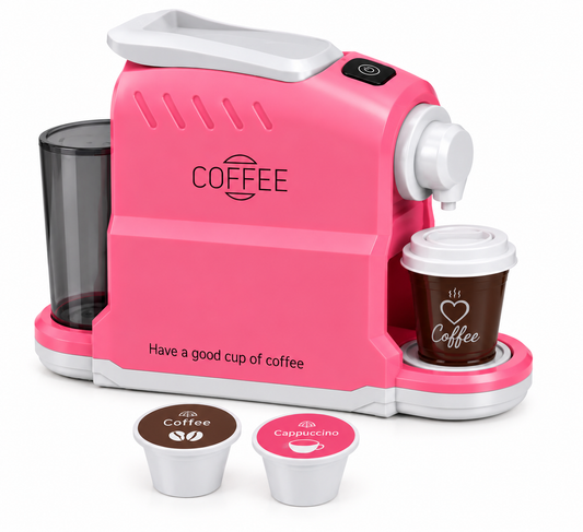 ☕💕 Mini Coffee Machine Play Set – Little Barista Fun!