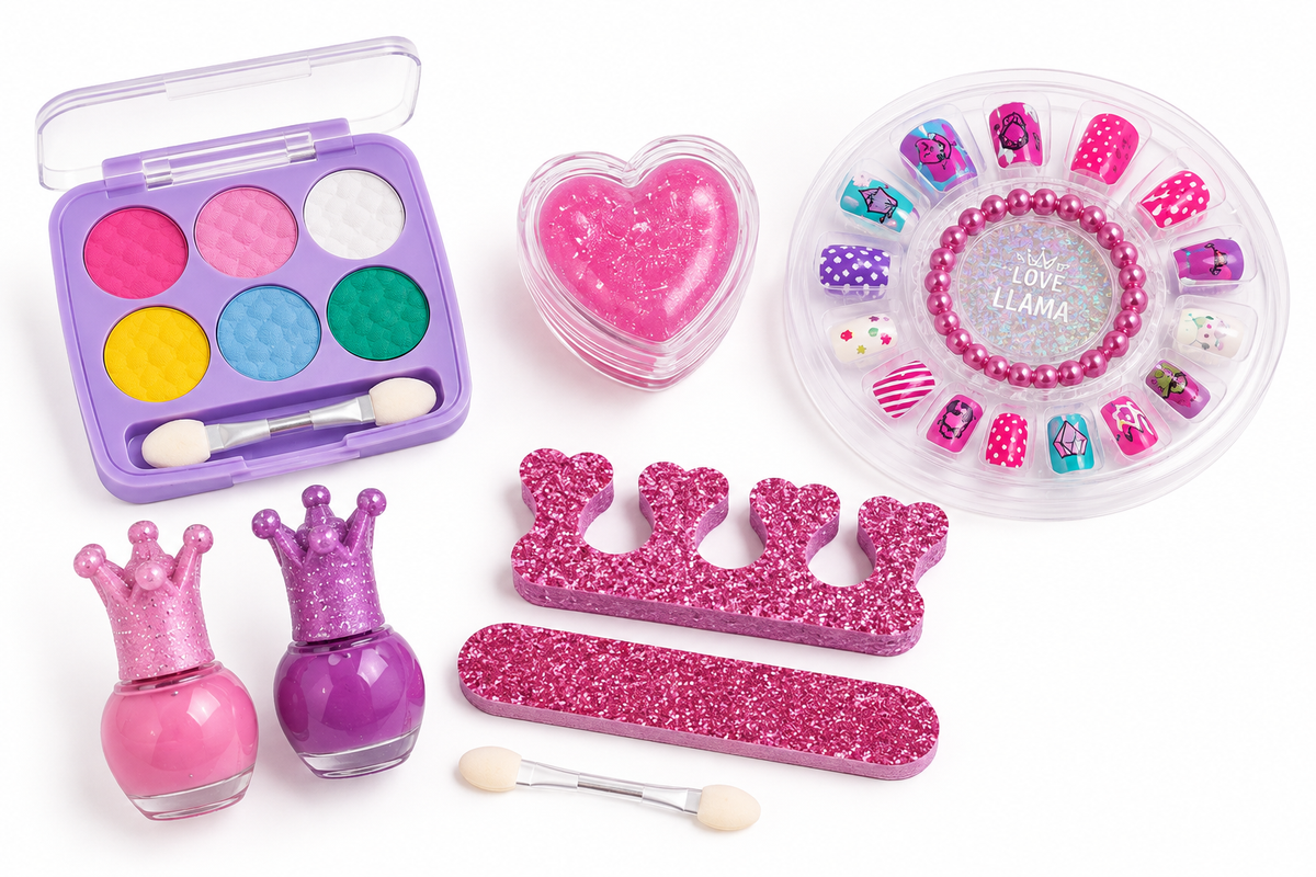 💖✨ LLAMA FUN GLAM MAKEUP & NAIL SET ✨💅