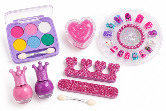 💖✨ LLAMA FUN GLAM MAKEUP & NAIL SET ✨💅