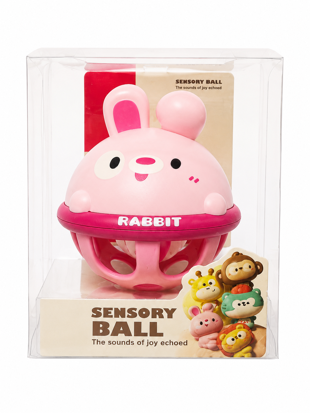 🐰💗 Rabbit Sensory Rattle Ball