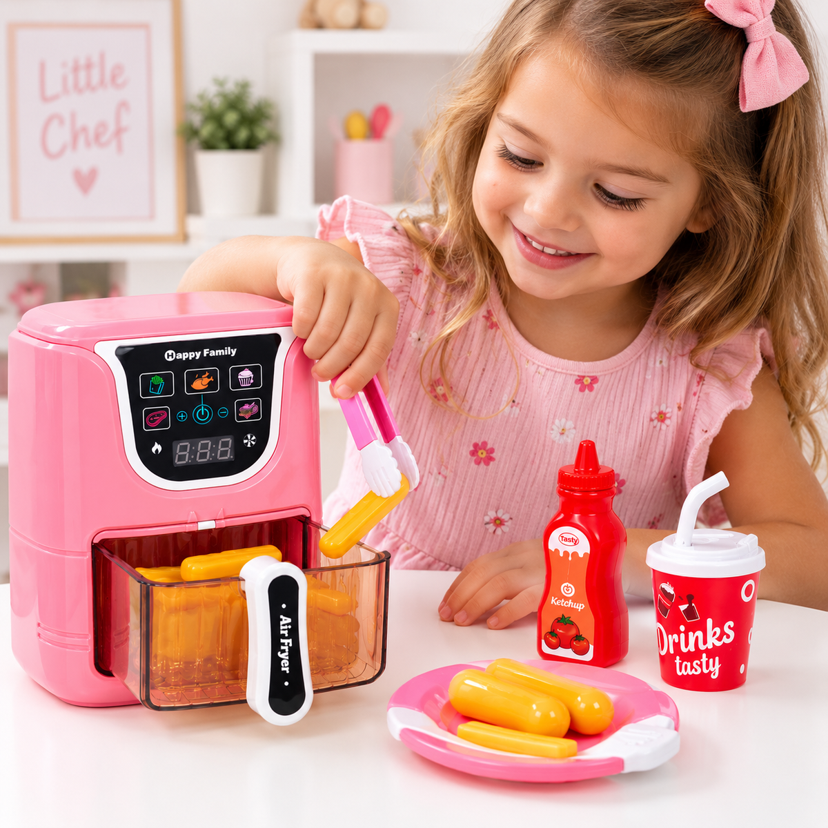 🍟💗 My First Air Fryer Play Set – Little Chefs, Big Fun!
